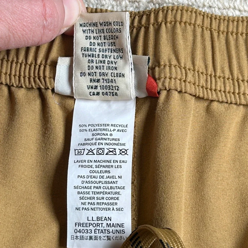L.L.Bean Multisport Shorts Mens XXXL Brown 9" Inseam Active Hiking Travel Casual - Picture 13 of 13